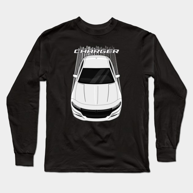 Dodge Charger 2015-2021 - White Knuckle Long Sleeve T-Shirt by V8social